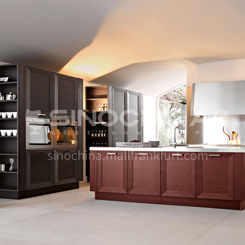 American style kitchen PVC with HDF-GK-398